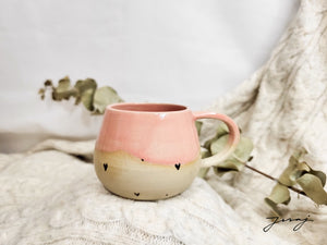 Skodelica S/M - Pink hearts