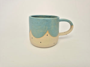 Skodelica L - Ice blue s pikicami