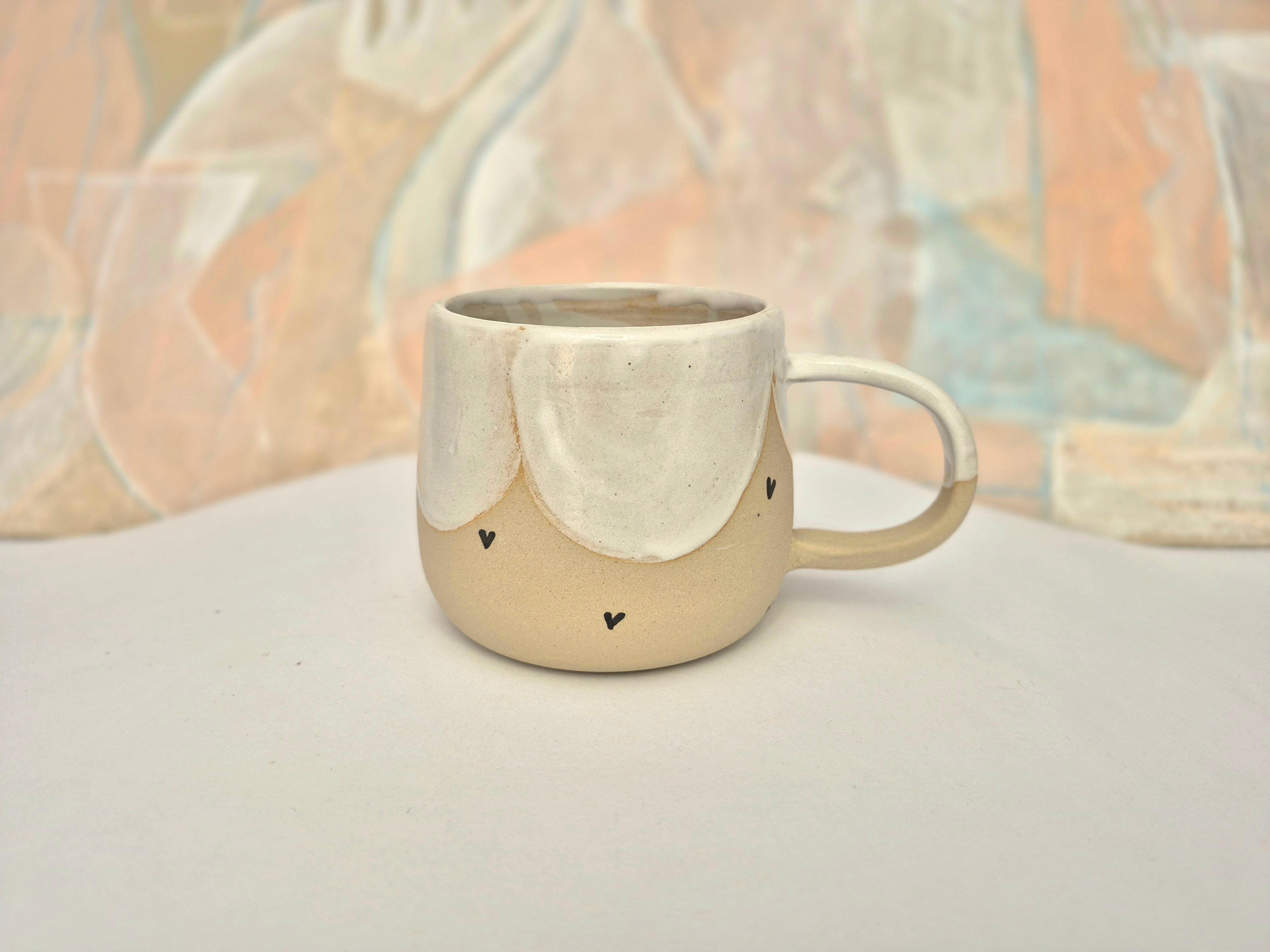 Skodelica L+ - White hearts