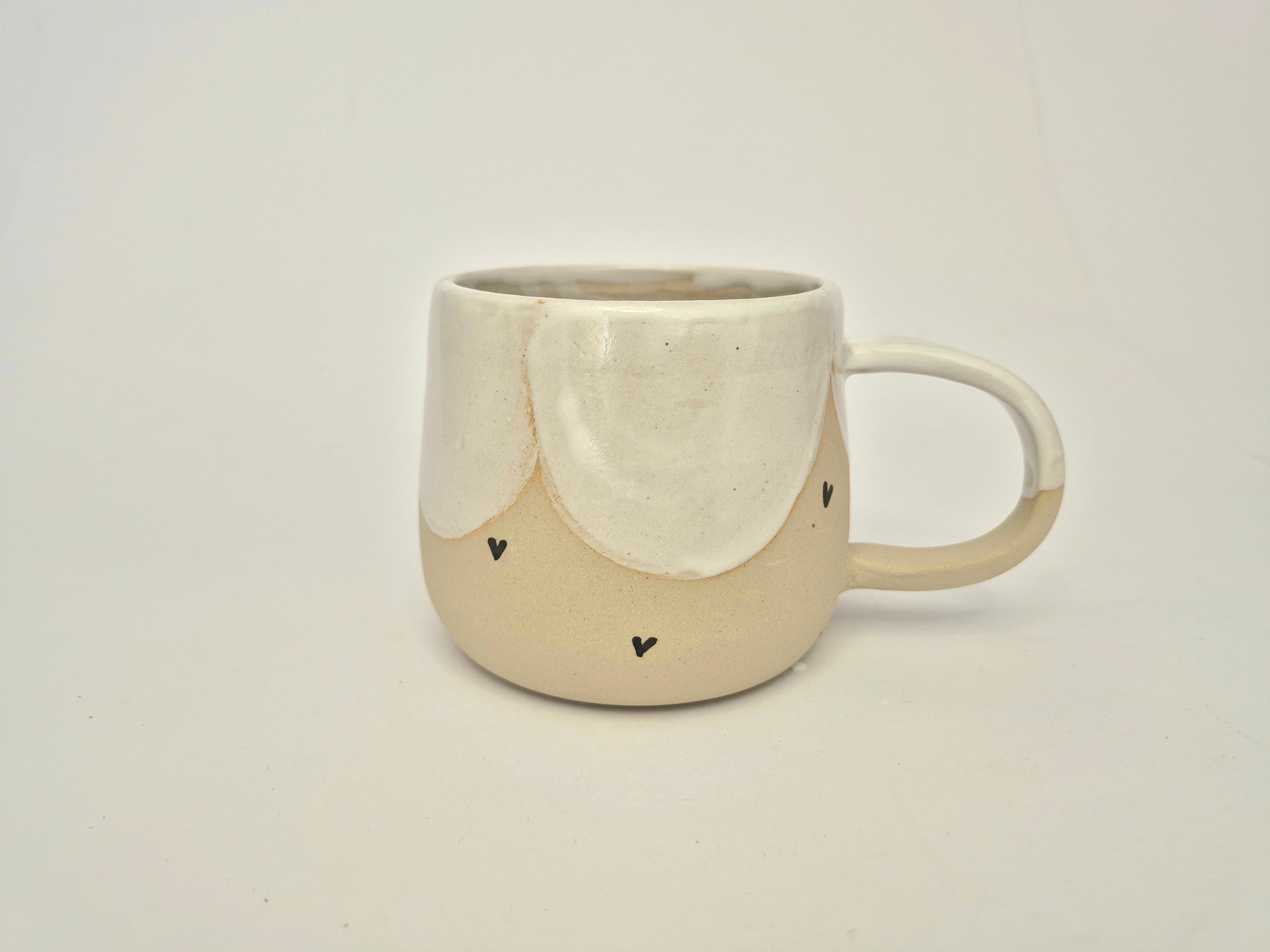 Skodelica L+ - White hearts