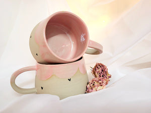 Skodelica S - Sweet pink s srčki